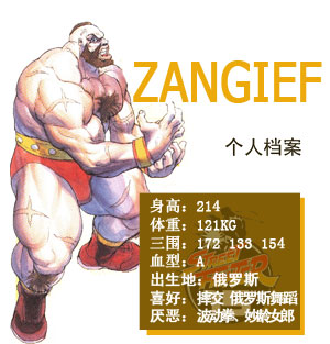 少年街霸2桑吉尔夫人物介绍