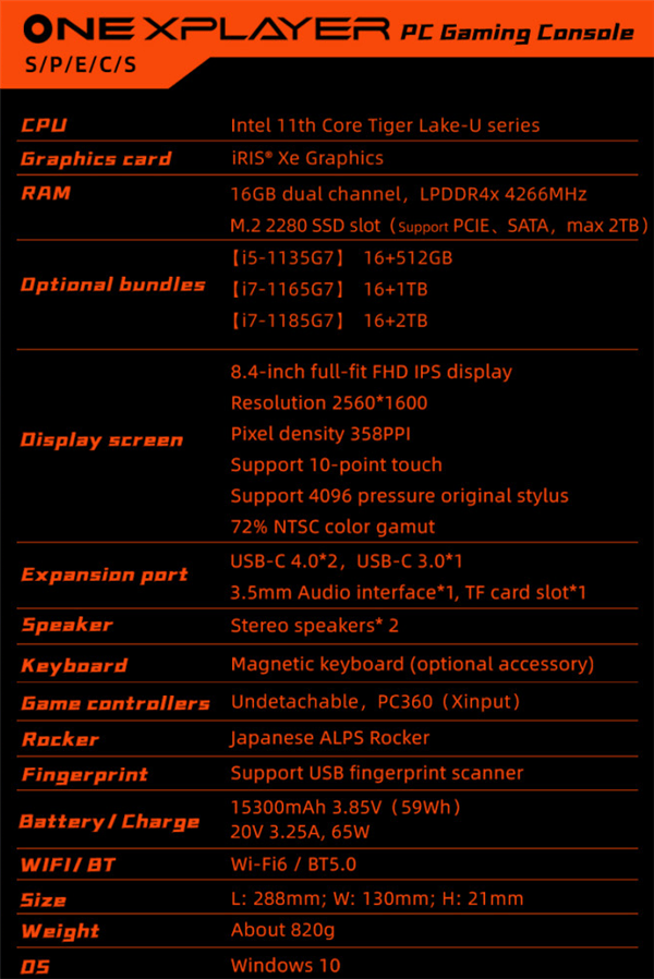 腾讯投资国产Win10掌机OnexPlayer发布 5999元起