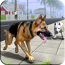 狼狗攻击城市人类