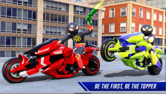 火柴人摩托车超级英雄