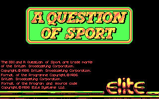 运动问题(A QUESTION OF SPORT)