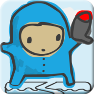 儿童涂鸦军队跳跃