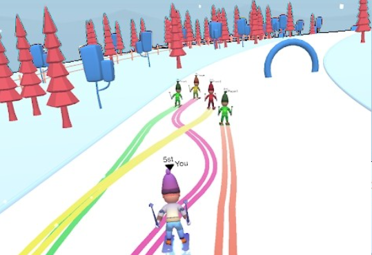 Skier hill 3d