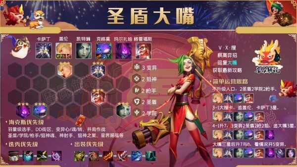 云顶之弈圣盾大嘴怎么玩 阵容运营心得