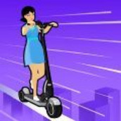 滑板车捡人跑