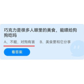 《蚂蚁庄园》巧克力是很多人眼里的美食，能喂给狗狗吃吗 6.13