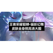 王者荣耀貂蝉·猫影幻舞皮肤全身照高清大图