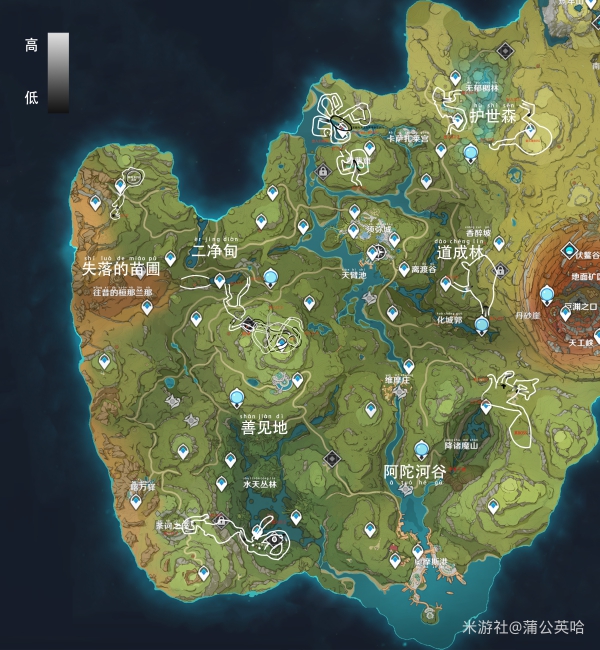 《原神》须弥全地下洞出入口位置一览