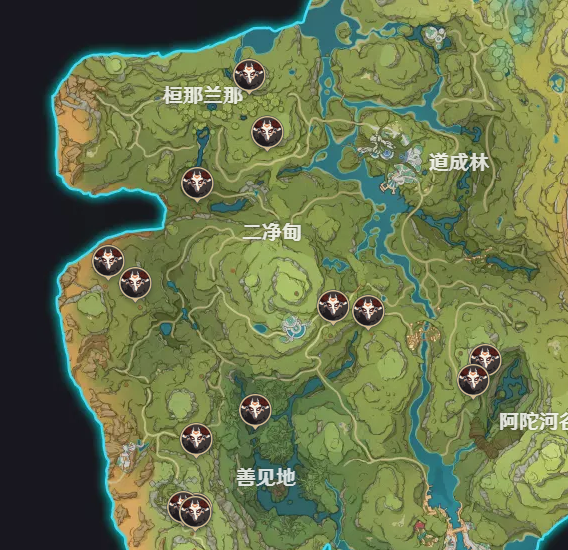 原神须弥丘丘暴徒分布位置大全