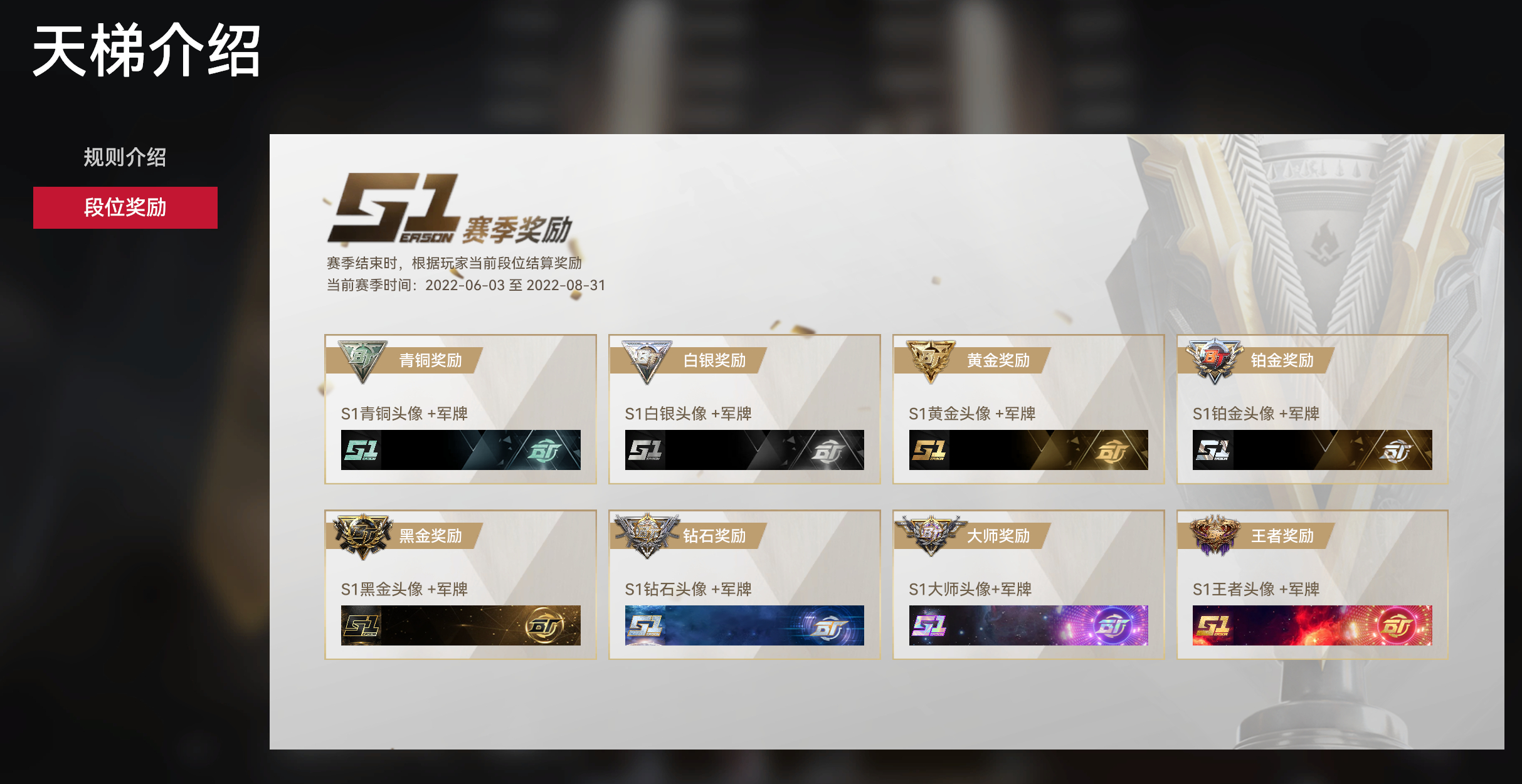 生死狙击2段位排行一览