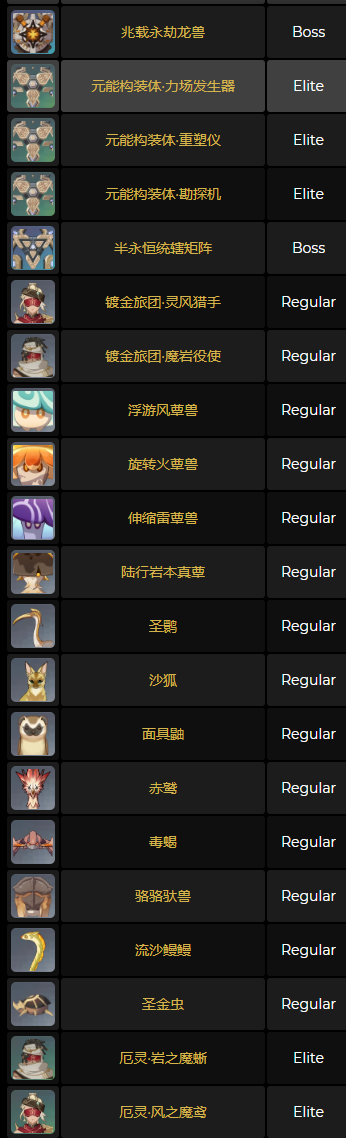 原神3.1新怪物一览