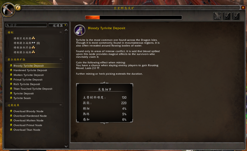 魔兽世界10.0巨龙群岛采矿配方大全