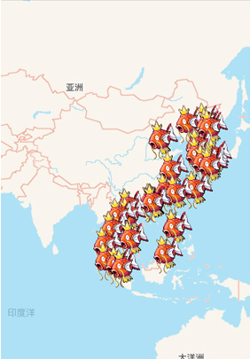 口袋妖怪go鲤鱼王高效率抓捕位置分享