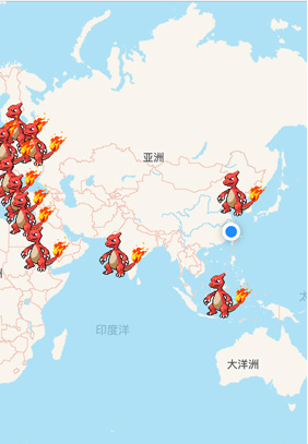 口袋妖怪go火恐龙高效率抓捕位置分享