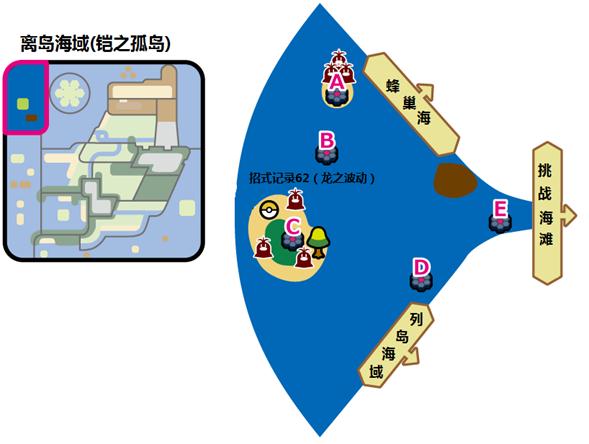 口袋妖怪剑盾凯之孤岛离岛海巢野生宝可梦出没场所攻略分享