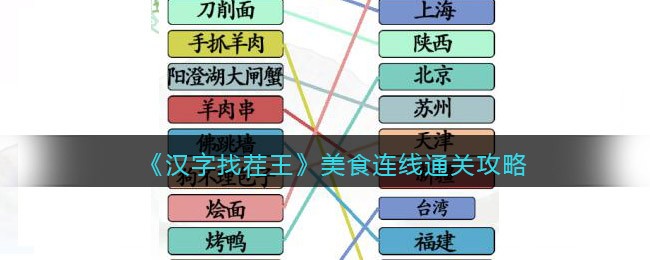《汉字找茬王》美食连线通关攻略