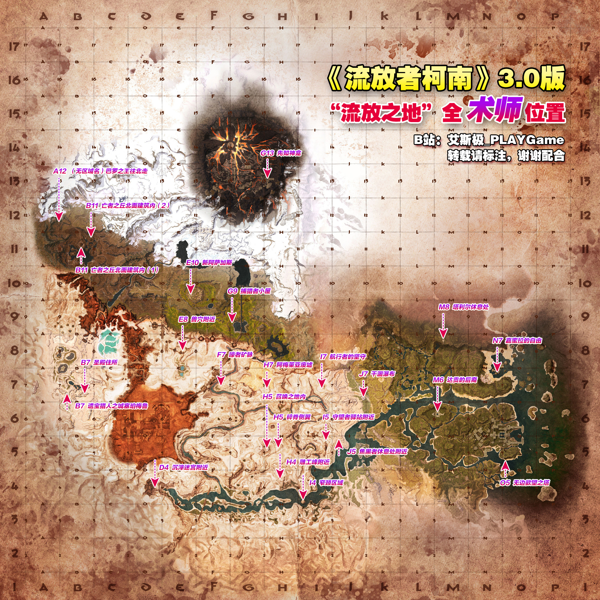 流放者柯南3.0全术士位置分享