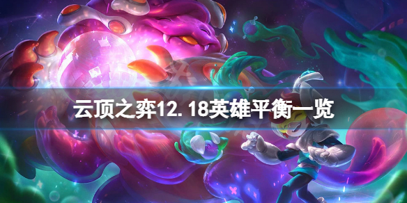 《云顶之弈》12.18英雄有什么改动？12.18英雄平衡一览