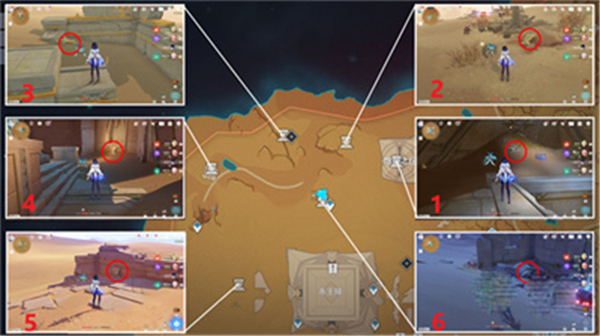 原神3.1沙漠地图圣章石全收集攻略