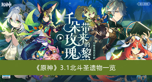 原神3.1北斗圣遗物一览