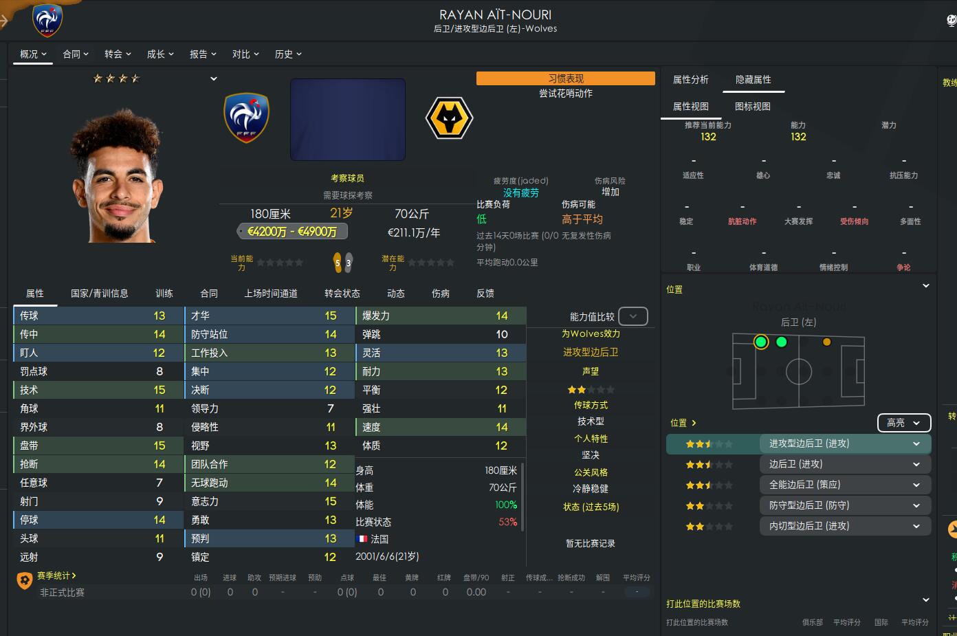 FM2023左后卫选择推荐