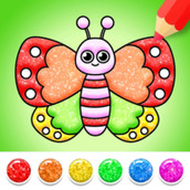 蝴蝶着色闪光ButterflyColoringGlitter