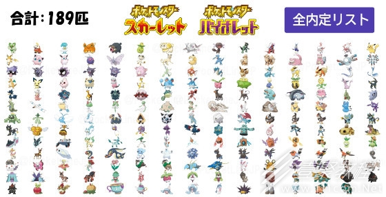 宝可梦朱紫有多少宝可梦分享