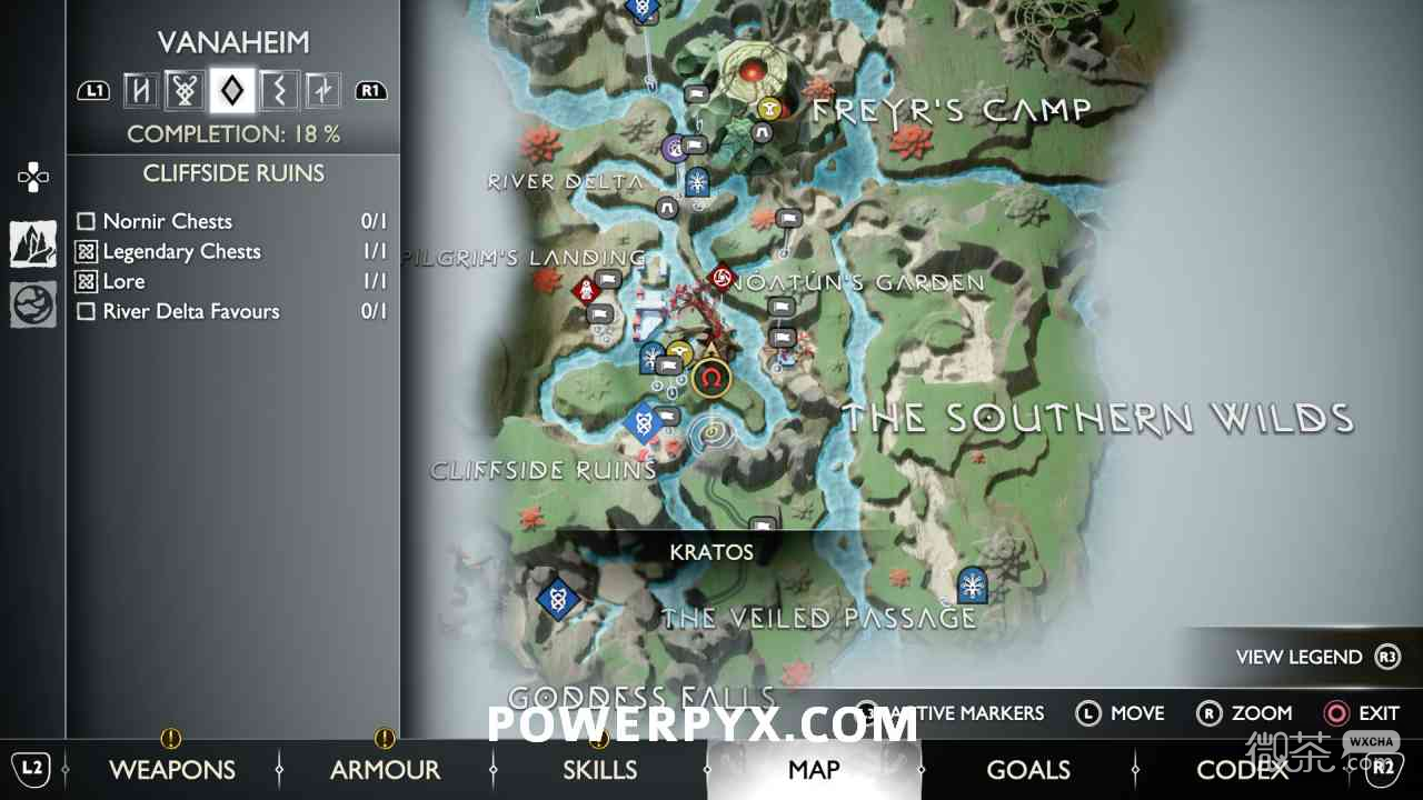 战神5诸神黄昏崖边废墟传奇宝箱位置一览