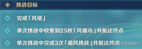 《原神》循风挑战全金币路线攻略