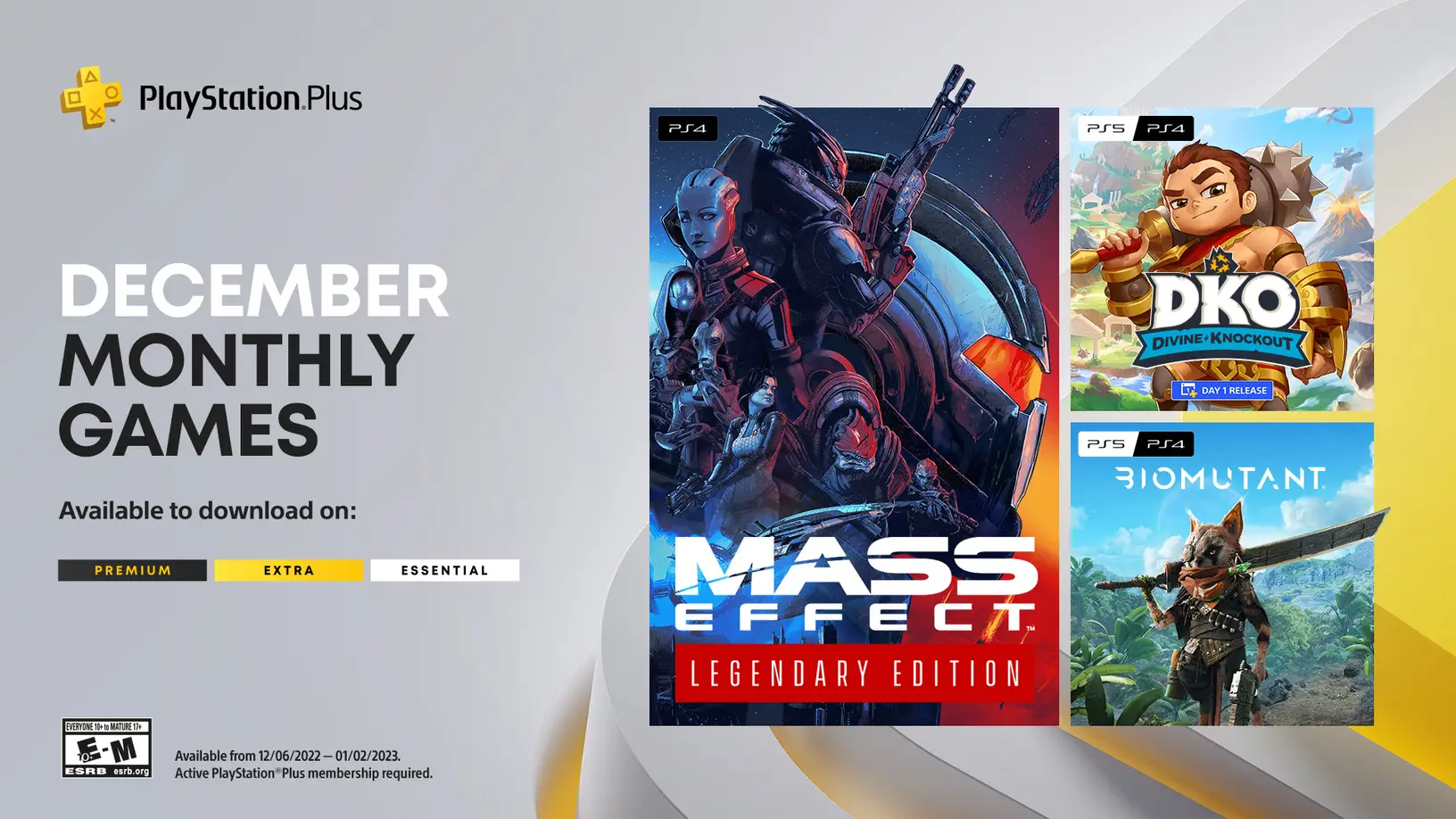 PS+欧美服12月会免游戏公布-质量效应传奇版等入库