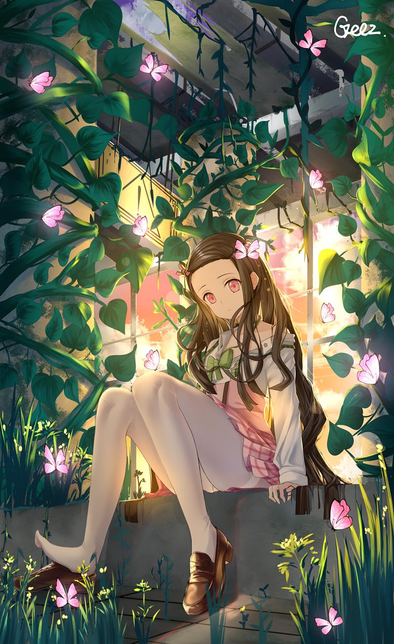 鬼灭第一萌妹，灶门祢豆子插画图片