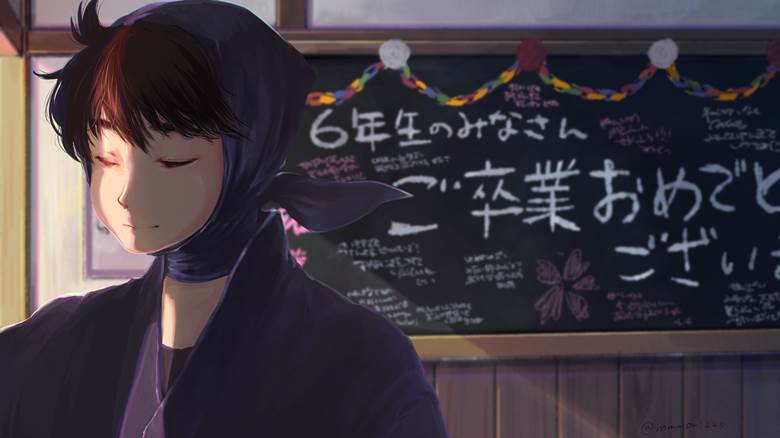 《忍者乱太郎》美男土井半助插画图片