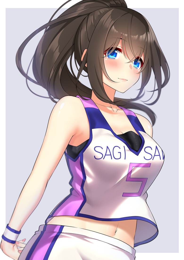 超可爱的马尾少女插画图片，你又心动了