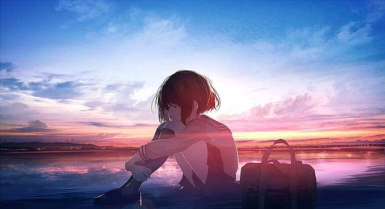 好看又撩人的波波头少女插画图片