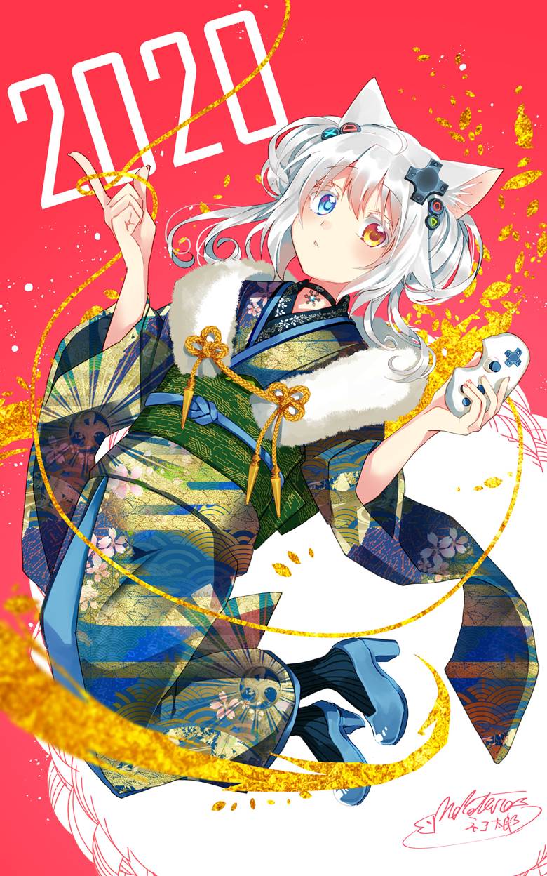 猫娘症候群的猫娘女孩插画图片