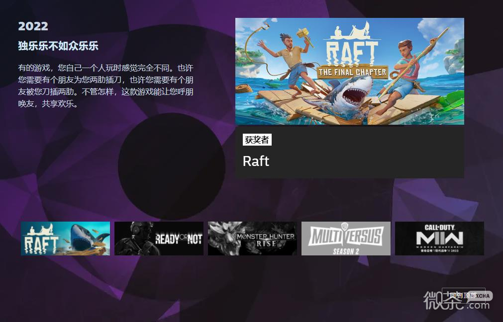 2022Steam独乐乐不如众乐乐奖项获奖者详情