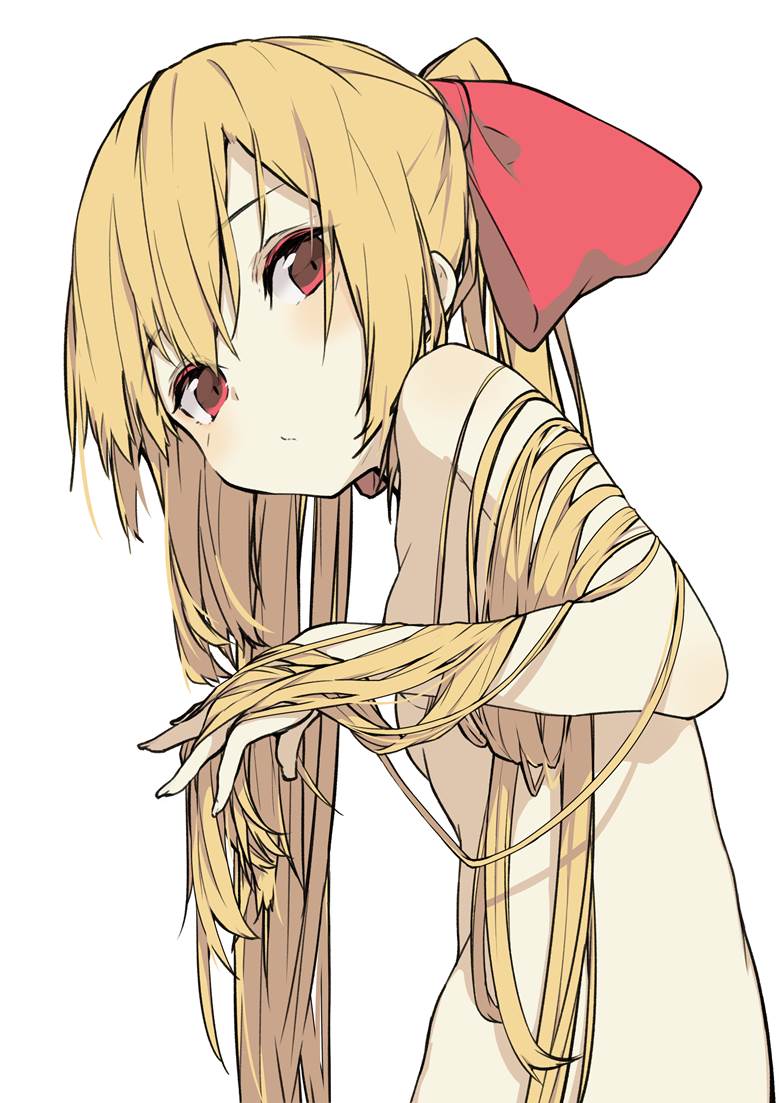 可爱的蝴蝶结女孩子pixiv插画图片