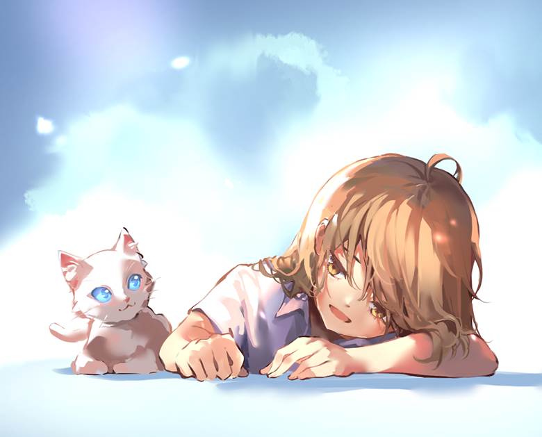 《想哭的我戴上了猫的面具》pixiv插画图片