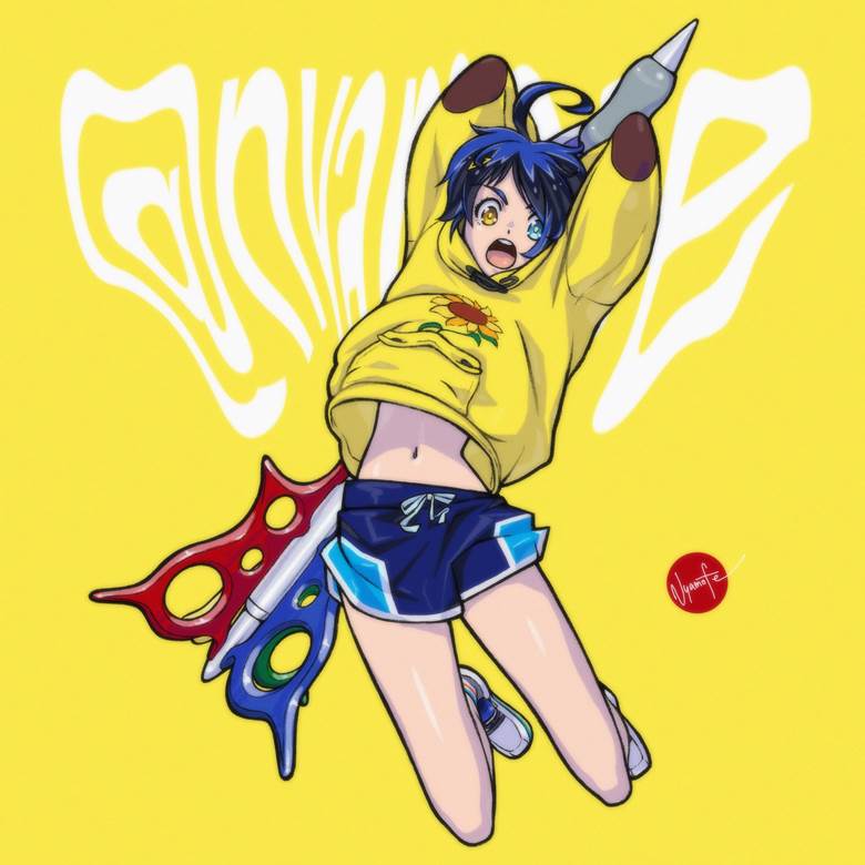 向日葵美少女，奇蛋物语大户爱插画图片