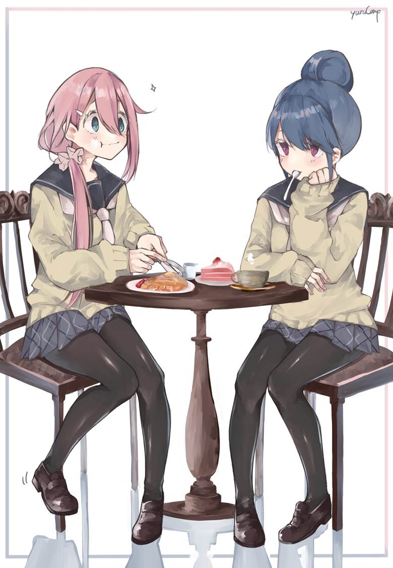 《摇曳露营》各务原抚子高清插画图片