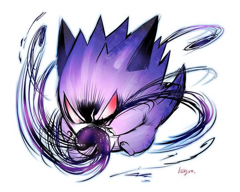 古灵精怪的耿鬼插画图片
