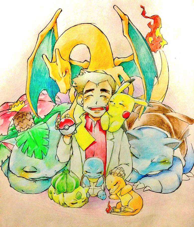 精灵宝可梦大木博士pixiv插画图片