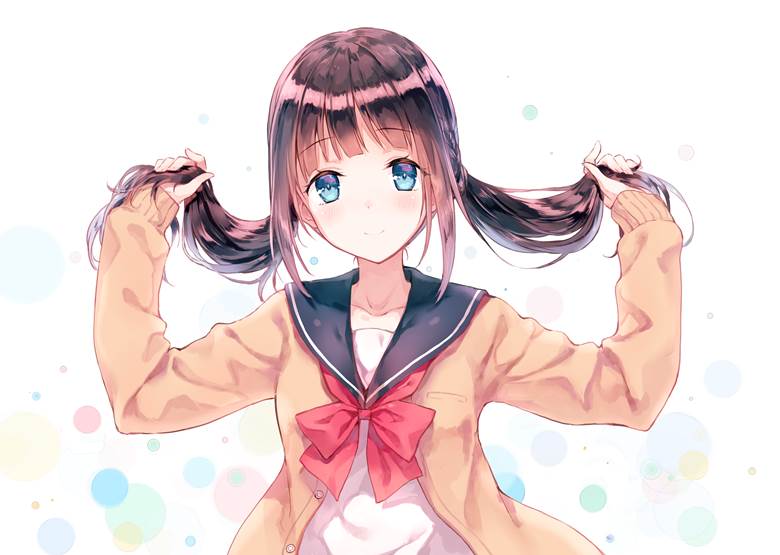 谁不想认识这样的可爱女孩插画图片