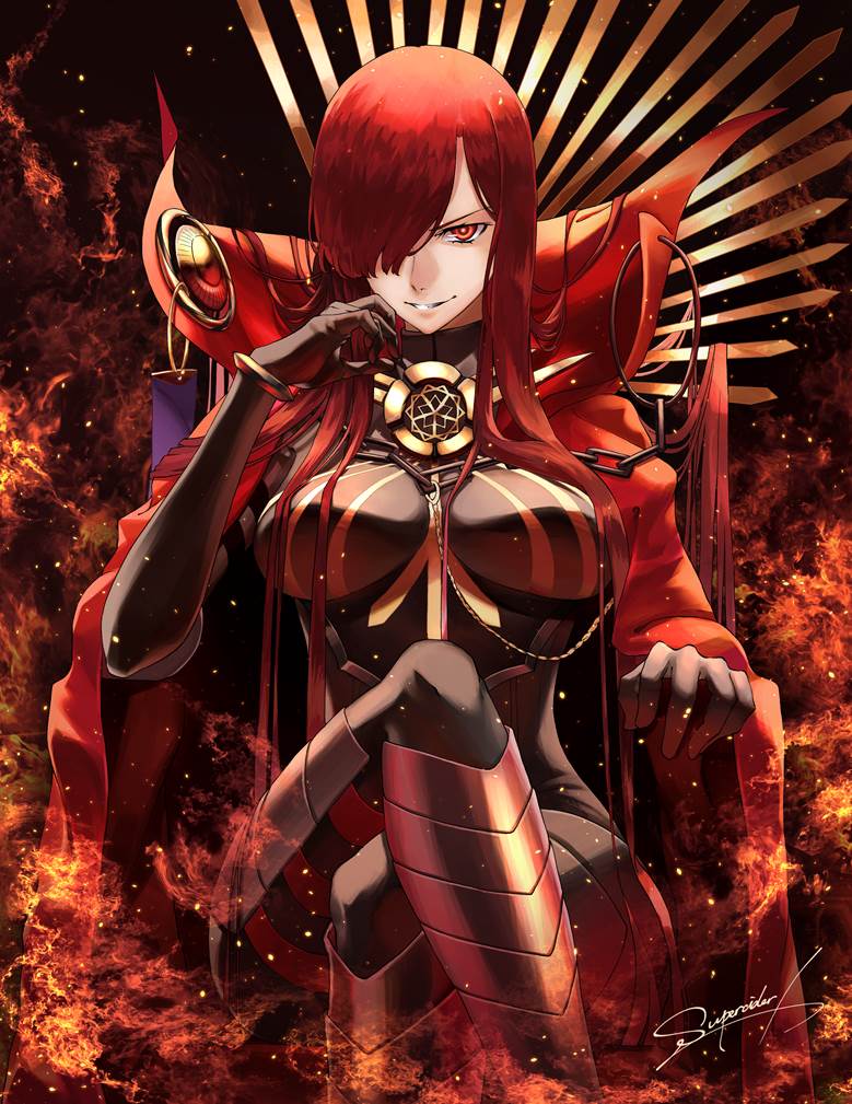 Fate/GrandOrder织田信长插画图片，腿线优美哦