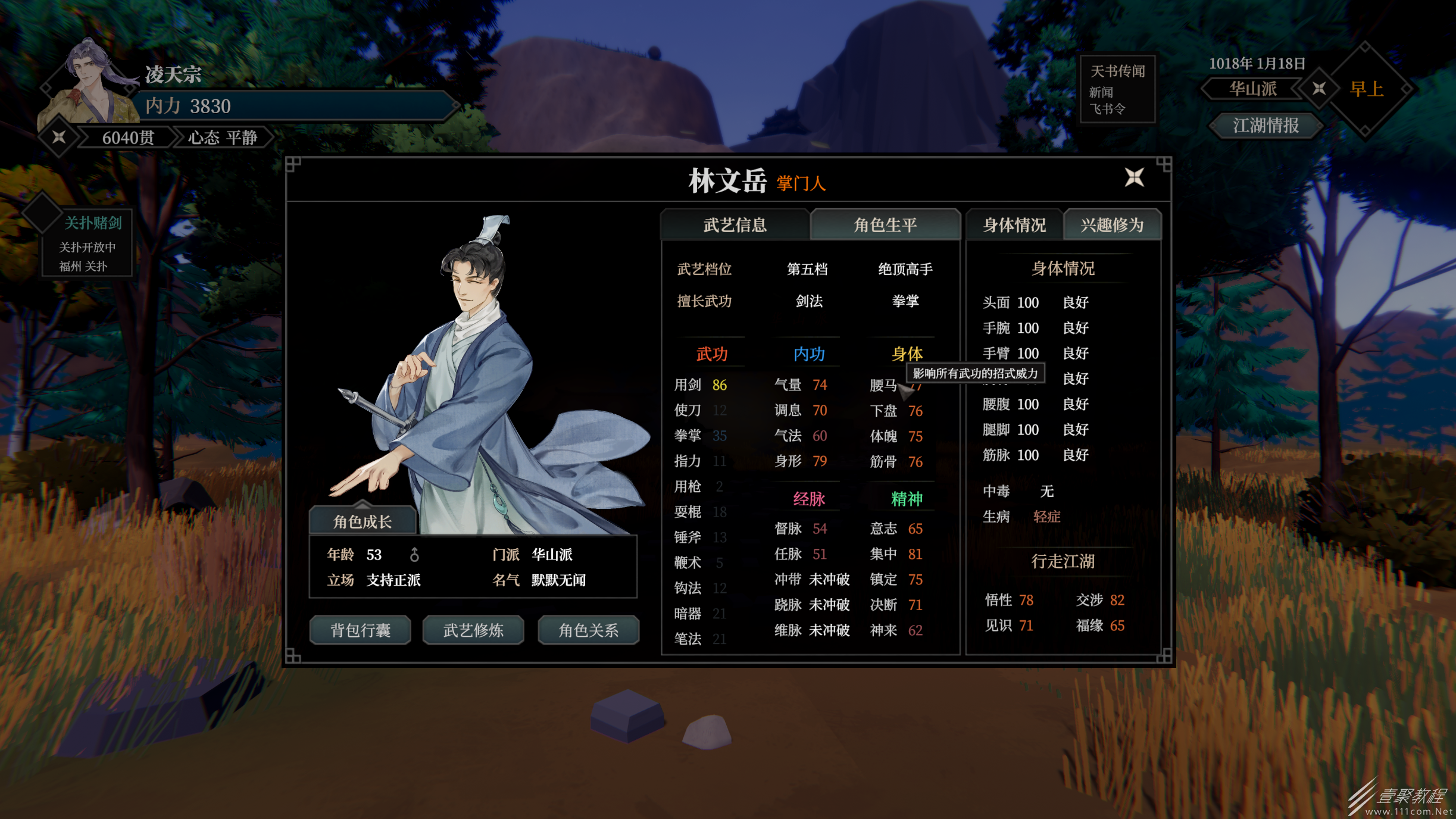 江湖十一武学组合攻略