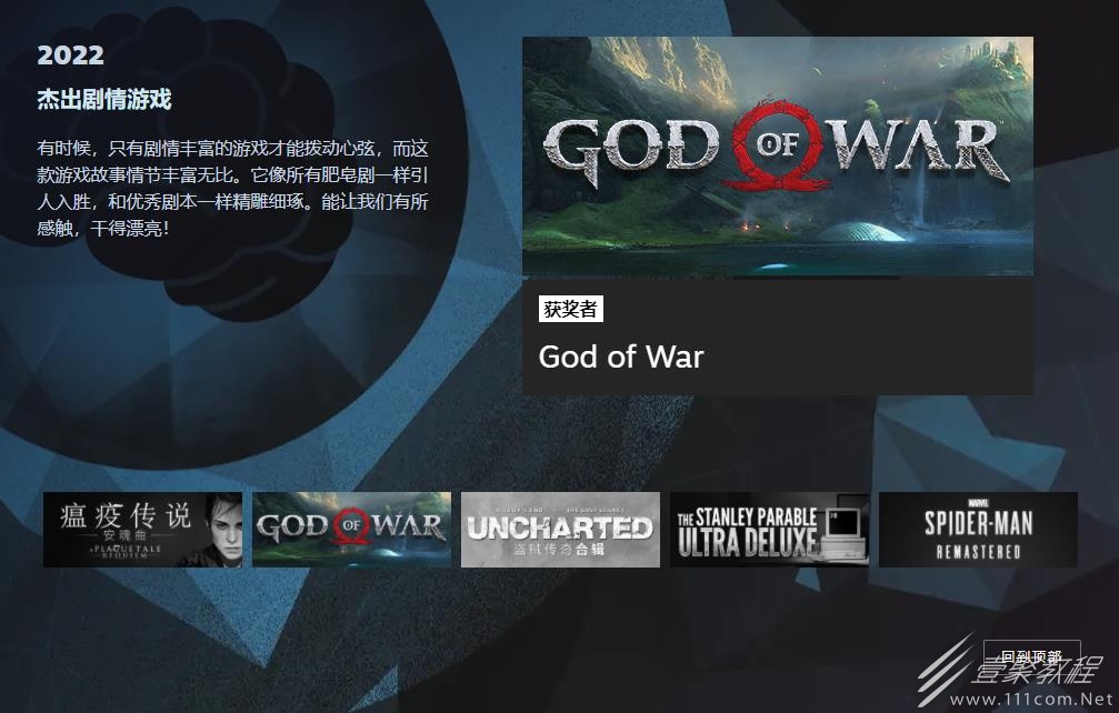 2022Steam杰出剧情游戏获奖者一览