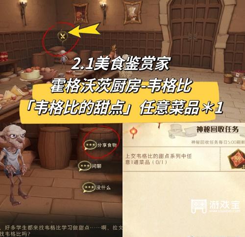 哈利波特魔法觉醒2.1美食鉴赏家策略