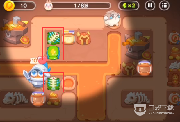 保卫萝卜4饿龙传说第37关通关方法