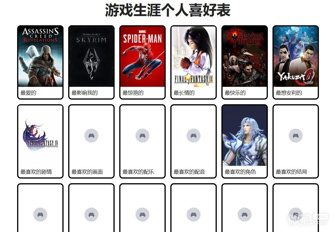 游戏生涯个人喜好表一键生成方法攻略