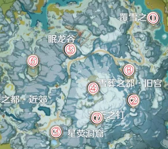 《原神》龙脊雪山八个石碑位置在哪里？龙脊雪山八个石碑位置分享